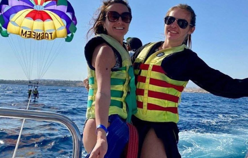 Парасейлинг в Шарме  (парашют за лодкой )